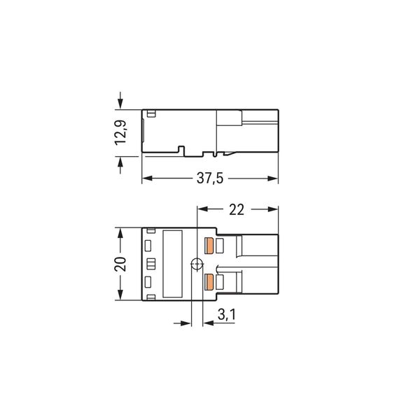 Plug 2-pole Cod. L dark gray image 4