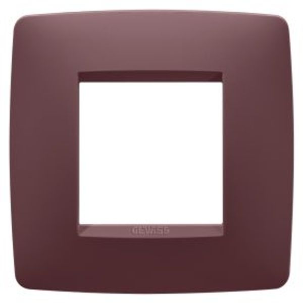 ONE INTERNATIONAL PLATE - IN PAINTED TECHNOPOLYMER - 2 MODULES - TUSCAN RED - CHORUSMART image 1