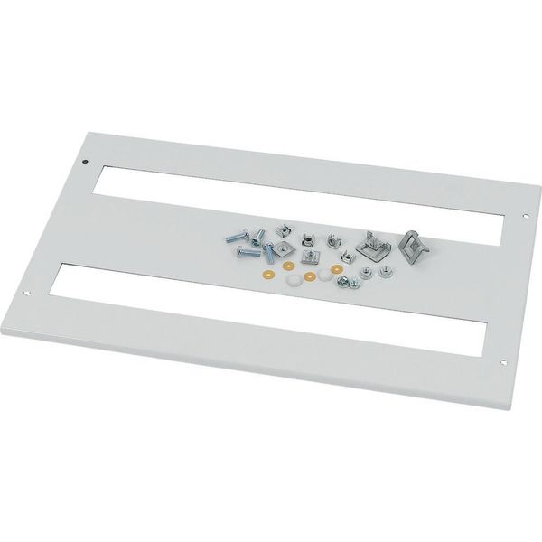 Front cover, +mounting kit, for FAZ, vertical, HxW=200x425mm, grey image 2