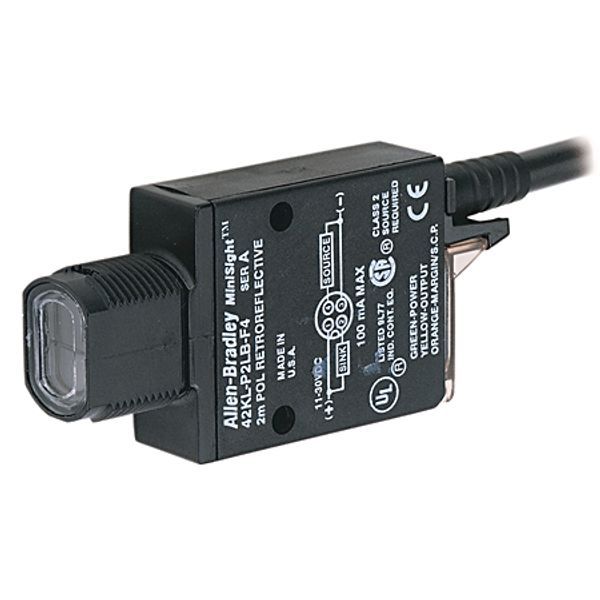 Sensor, Photoelectric, Retroreflective, MiniSight, 10.8 - 30VDC image 1