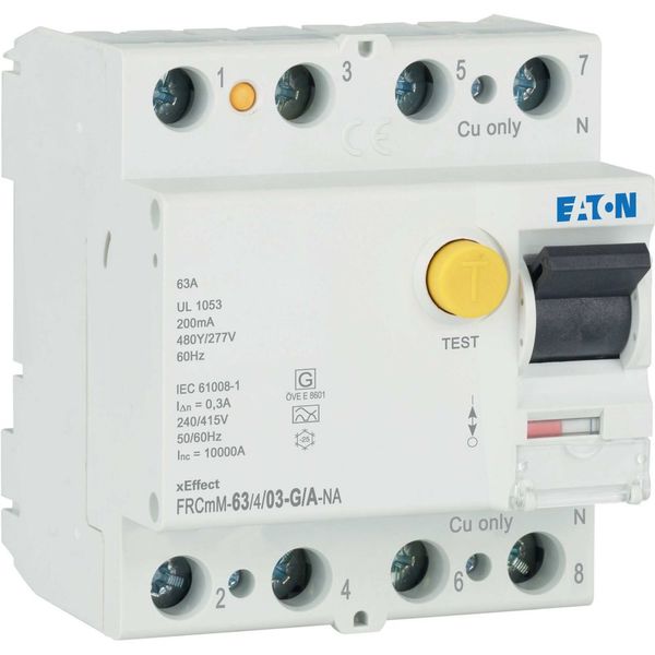 Residual current circuit breaker (RCCB), 63A, 4p, 300mA, type G/A image 12