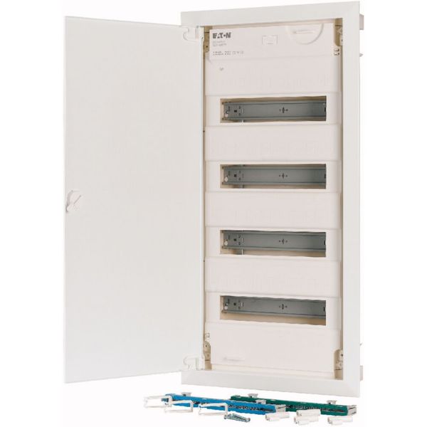 Hollow wall compact distribution board, 4-rows, flush sheet steel door image 12