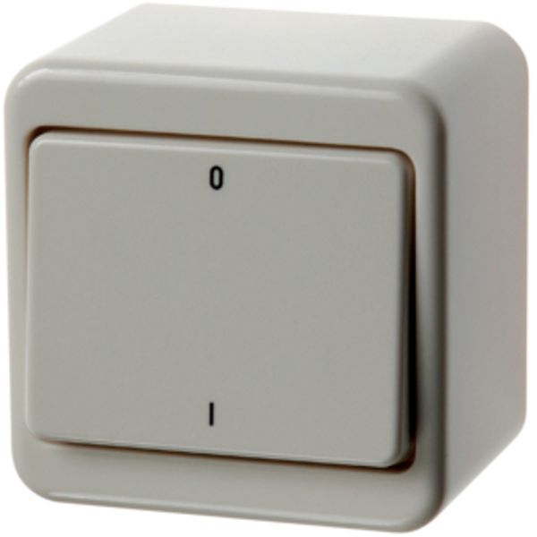 On/off switch 2pole with imprint "0" and "I", surface-mounted, surface image 3