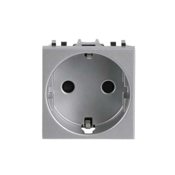 N2288 PL Socket outlet Schuko Protective contact (SCHUKO) Silver - Zenit image 1