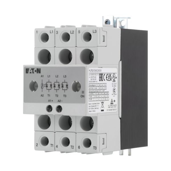 Solid-state relay, 3-phase, 20 A, 42 - 660 V, AC/DC image 2