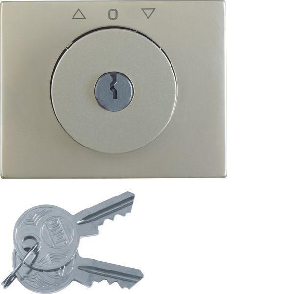 Centre plate lock key switch blinds Berker K.5 stainless steel image 1