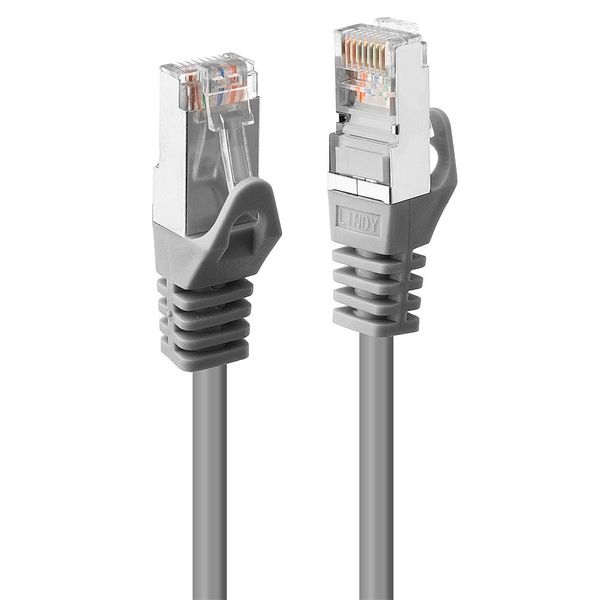 1m Cat.5e F/UTP Network Cable, Gey RJ45, M/M, 100MHz, CCA image 1