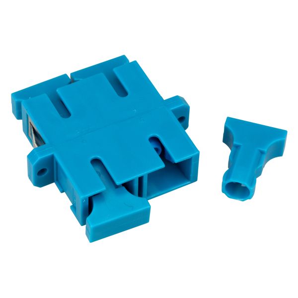FO Coupler SC-Duplex,Plastic,Singlemode,zirc,flange,blue,ECO image 3