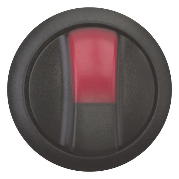 Illuminated selector switch actuator, RMQ-Titan, With thumb-grip, momentary, 3 positions, red, Bezel: black image 12