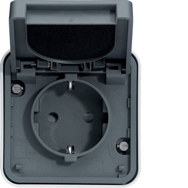 CUBYKO SECURITY SOCKET WALL IP55 GRAY image 1