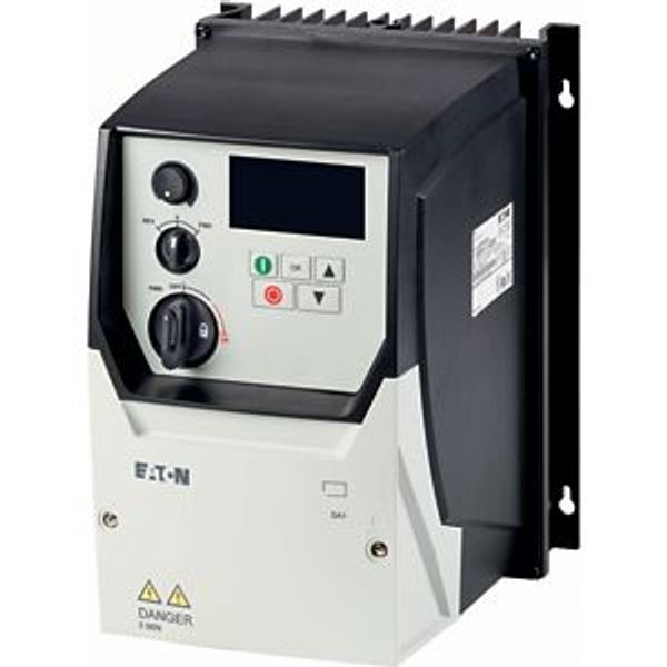 Variable frequency drive, 230 V AC, 3-phase, 7 A, 1.5 kW, IP66/NEMA 4X, Radio interference suppression filter, OLED display, Local controls image 2