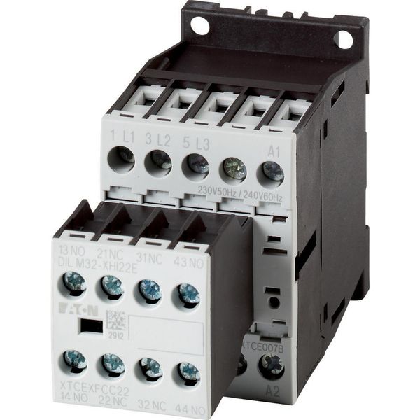 Contactor, 380 V 400 V 7.5 kW, 2 N/O, 2 NC, 24 V DC, DC operation, Screw terminals image 3