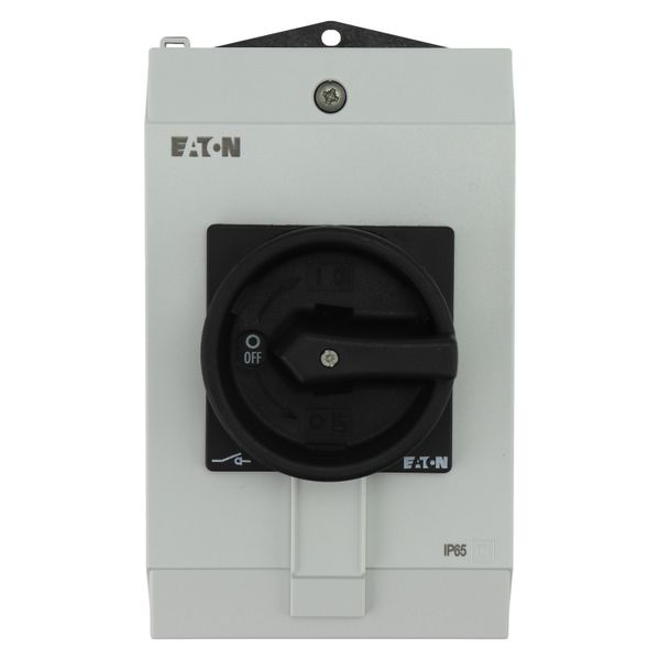 Main switch, P1, 40 A, surface mounting, 3 pole, STOP function, With black rotary handle and locking ring, Lockable in the 0 (Off) position image 8