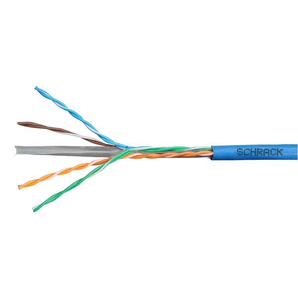 U/UTP Cable Cat.6, 4x2xAWG23/1, 300MHz, PVC, Eca, blue image 1
