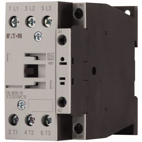 Contactor, 3 pole, 380 V 400 V 18.5 kW, 1 N/O, 230 V 50 Hz, 240 V 60 Hz, AC operation, Screw terminals image 3