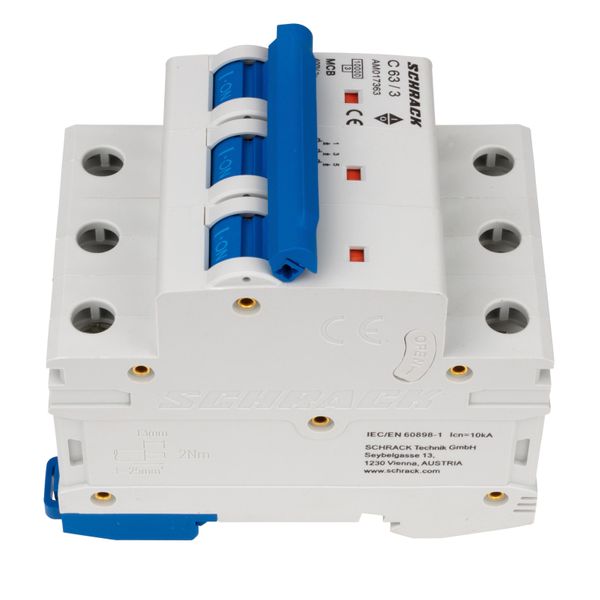 Miniature Circuit Breaker (MCB) AMPARO 10kA, C 63A, 3-pole image 4