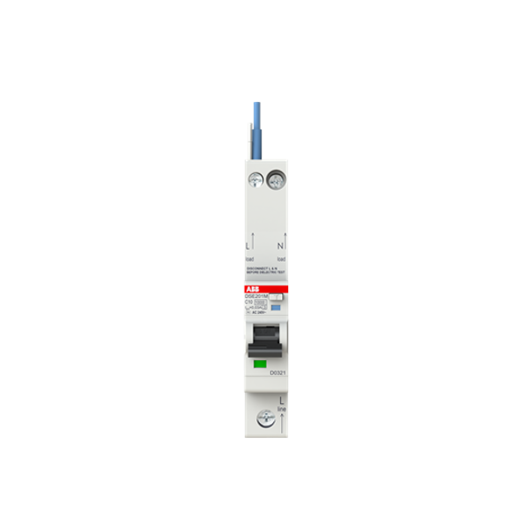 DSE201 M C10 AC30 - N Blue Residual Current Circuit Breaker with Overcurrent Protection image 3