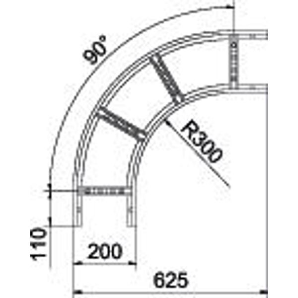 LB 90 420 R3 FS 90° bend for cable ladder 45x200 image 2