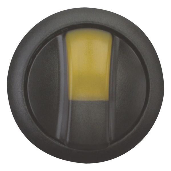 Illuminated selector switch actuator, RMQ-Titan, With thumb-grip, maintained, 2 positions, yellow, Bezel: black image 3