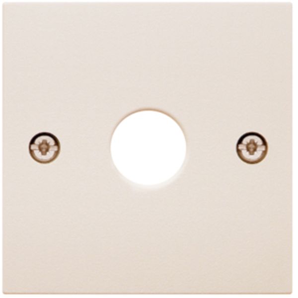 Centre plate for aerial socket 1-hole, S.1, white glossy image 3