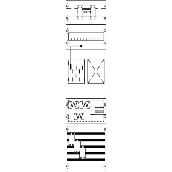 KA4608 Measurement and metering transformer board, Field width: 1, Rows: 0, 1050 mm x 250 mm x 160 mm, IP2XC image 5