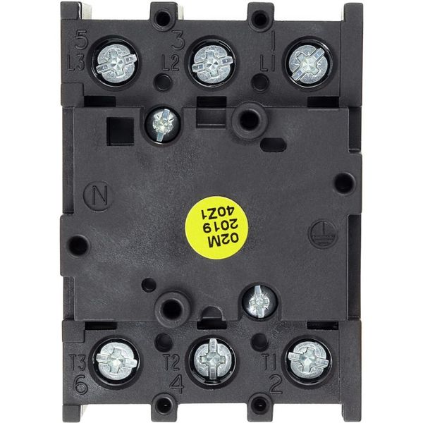 Main switch, P1, 32 A, flush mounting, 3 pole, Emergency switching off function, With red rotary handle and yellow locking ring image 31