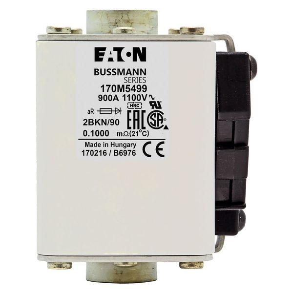 Fuse-link, high speed, 900 A, AC 1100 V, size 2, 61 x 77 x 91 mm, aR, IEC, UL, single indicator image 13