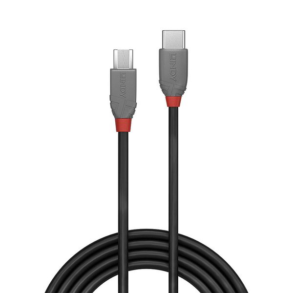 1m USB 2.0  Type C to Micro-B Cable, Anthra Line USB Type C Male to Micro-B Male image 2