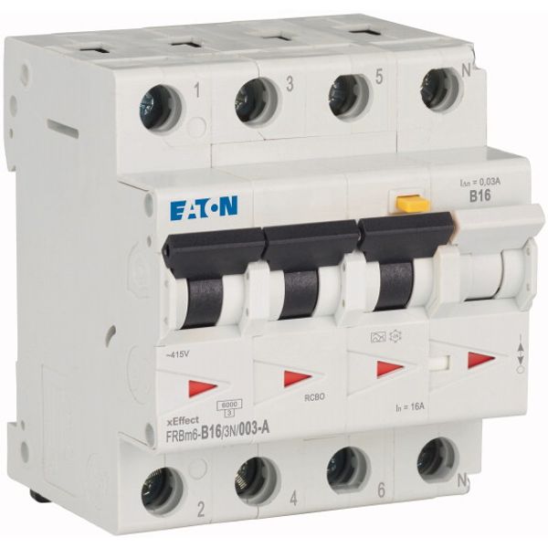 RCD/MCB combination, 16 A, 30 mA, MCB trip characteristic: B, 3p+N, RCD trip characteristic: A image 3