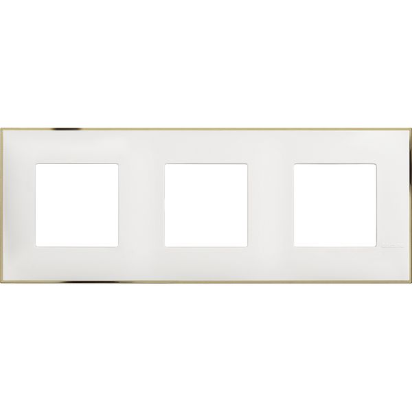 CLASSIA - COVER PLATE 2X3P WHITE GOLD image 1