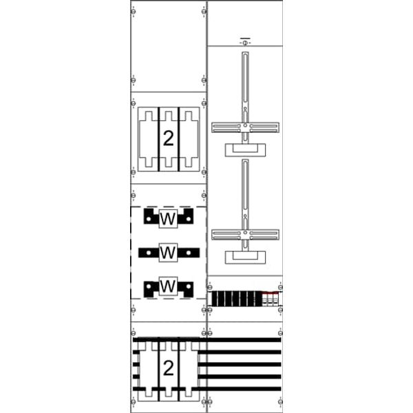 KA4202 Measurement and metering transformer board, Field width: 2, Rows: 0, 1350 mm x 500 mm x 160 mm, IP2XC image 5