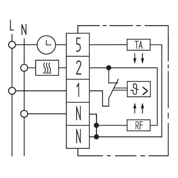 Room controller, 5-30C, AC 230V, 1NC, 16 A, with TA approx.5K image 4