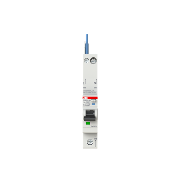 DSE201 M C20 AC100 - N Blue Residual Current Circuit Breaker with Overcurrent Protection image 3