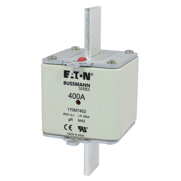 Fuse-link, high speed, 400 A, AC 800 V, NH3, gR, UL, IEC, dual indicator image 5