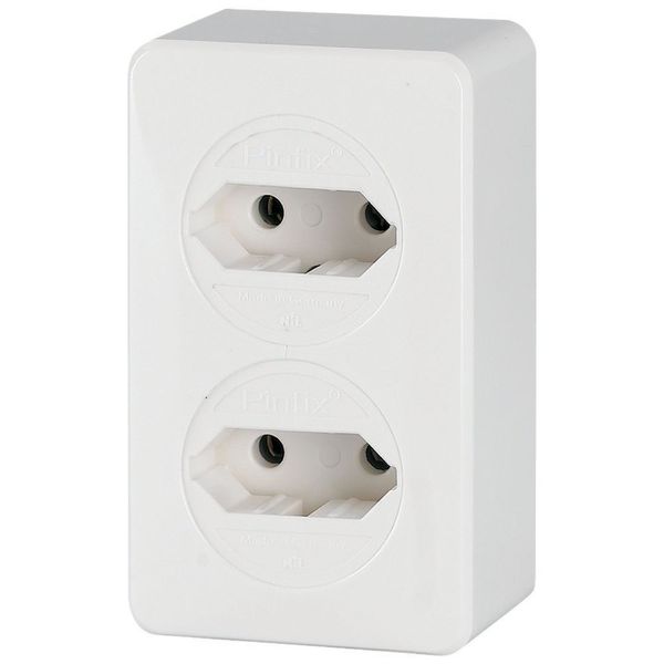 Socket outlet 2-position, with EURO2 adapter, with plug-in units, without input wiring image 5