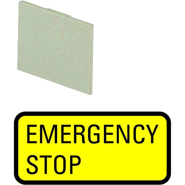 Insert label, yellow, emergency-Stop image 2