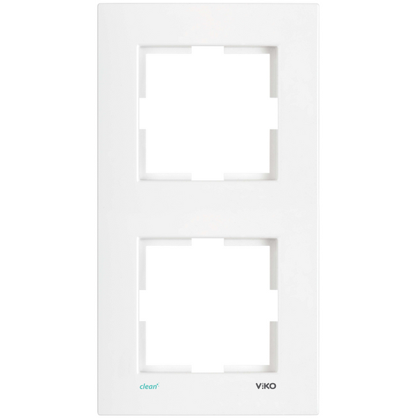 Karre Clean Accessory White Two Gang Frame image 1