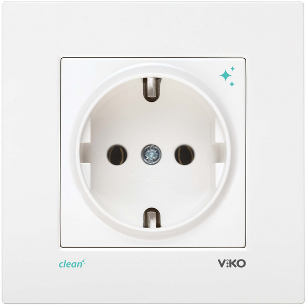 Karre Clean White Earthed Socket image 1