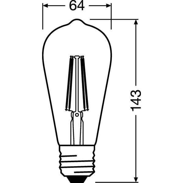 SMART+ Filament Edison Dimmable 44 6 W/2500 K E27 image 4
