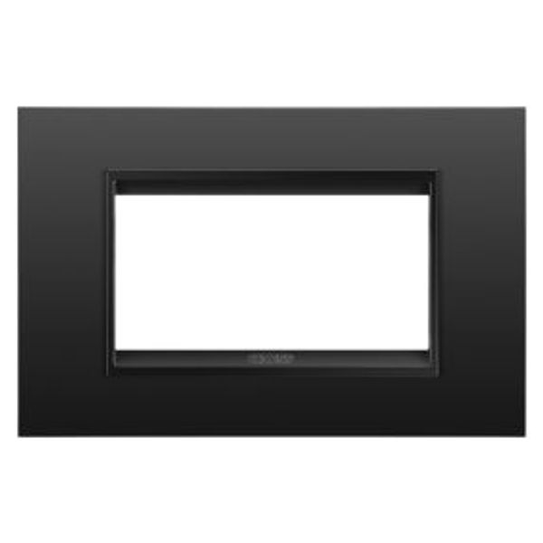 LUX PLATE - IN METAL - 4 MODULES - MONOCHROME SATIN BLACK - CHORUSMART image 1