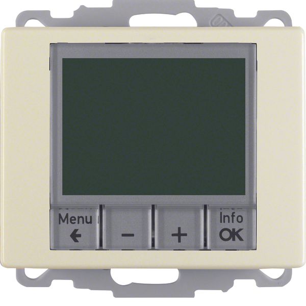 Thermostat, NO contact, centre plate, time-controlled, arsys, white gl image 1