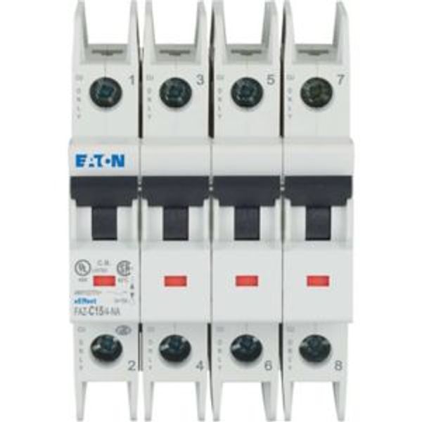 Miniature circuit breaker (MCB), 15 A, 4p, characteristic: C, NA image 4