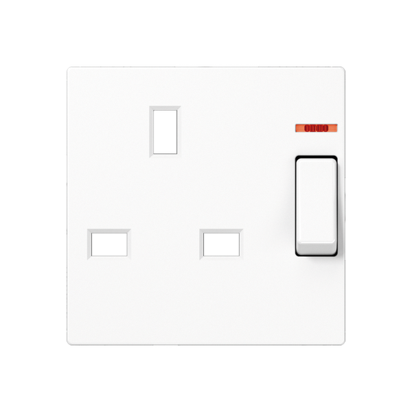 Centre plate for socket insert 3171 KO EINS, thermoplastic, A range, white image 1