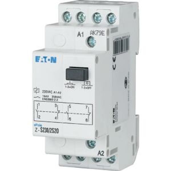 Impulse relay, 24AC/12DC, 2NO+2NC, 16A, 50Hz, 2SU image 4