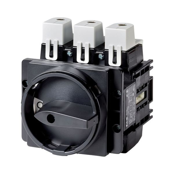 Main switch, P5, 125 A, flush mounting, 3 pole, 1 N/O, STOP function, With black rotary handle and locking ring, Lockable in the 0 (Off) position image 6