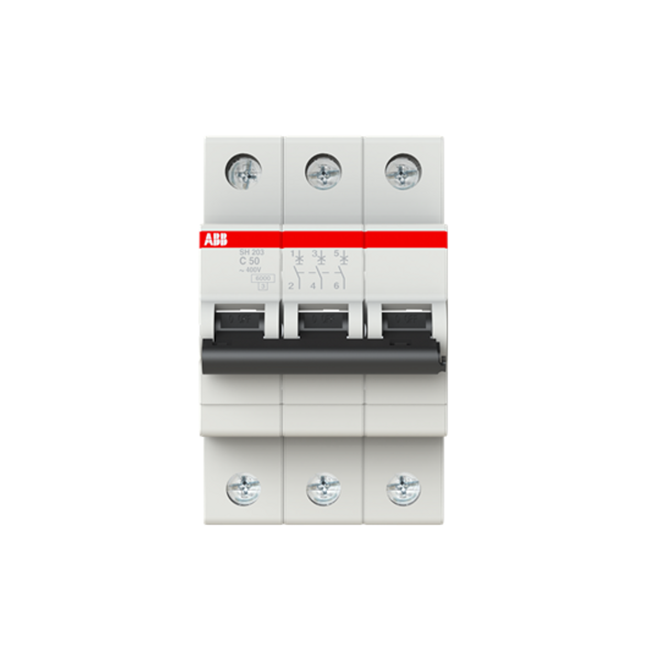 SH203-C50 Miniature Circuit Breaker - 3P - C - 50 A image 1