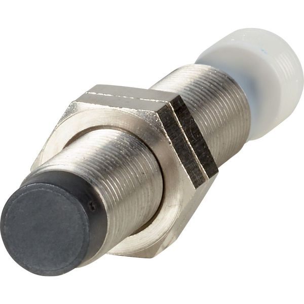 Proximity switch, E57G General Purpose Serie, 1 N/O, 3-wire, 10 - 30 V DC, M12 x 1 mm, Sn= 4 mm, Non-flush, NPN, Stainless steel, Plug-in connection M image 1