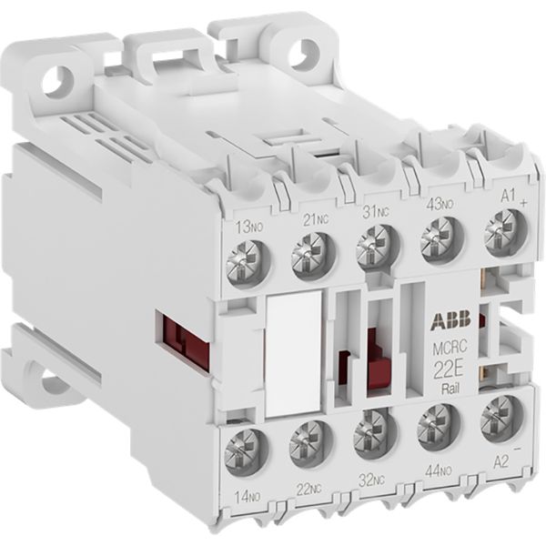 MCRC040ARWDD-RAIL Mini Contactor Relay 4NO 24VDC image 1