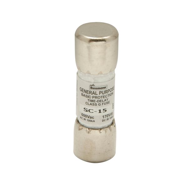 Fuse-link, low voltage, 15 A, AC 600 V, DC 170 V, 33.3 x 10.4 mm, G, UL, CSA, time-delay image 18