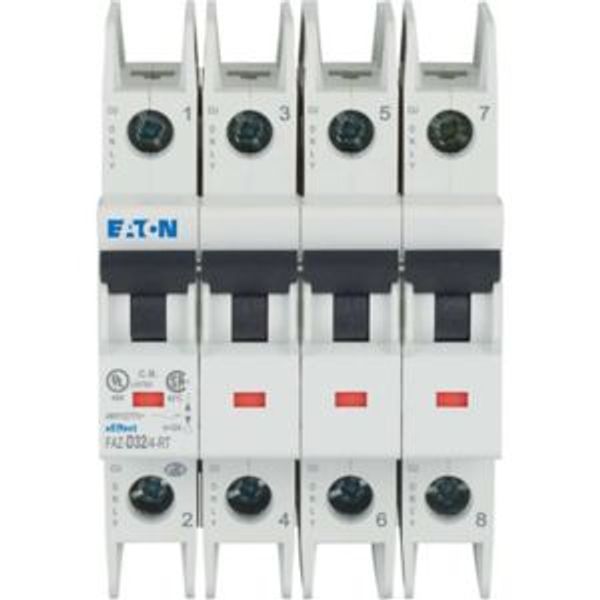 Miniature circuit breaker (MCB), 32 A, 4p, characteristic: D, ring tongue image 5